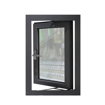 Rothnow® Hurricane Proof Aluminum Casement Window 55 Series, black finish, 1000mm x 1000mm, sturdy and weather-resistant window.