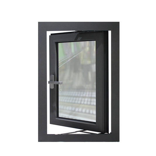 Rothnow® Hurricane Proof Aluminum Casement Window 55 Series, black finish, 1000mm x 1000mm, sturdy and weather-resistant window.