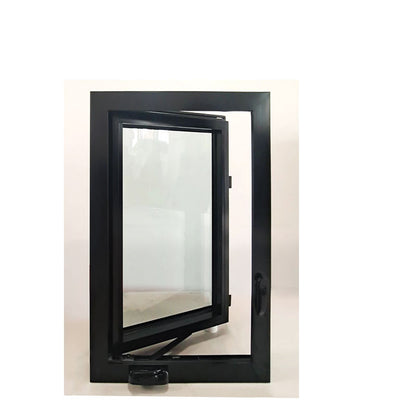 Rothnow NFRC/CSA certified aluminum 55 series casement window, 1000mm x 1000mm, black finish, with window frame and glass.