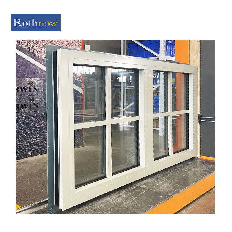 Rothnow® NFRC/CSA certified aluminum fixed window, 55 series, black frame, 1000mm W x 1000mm H with 150mm width