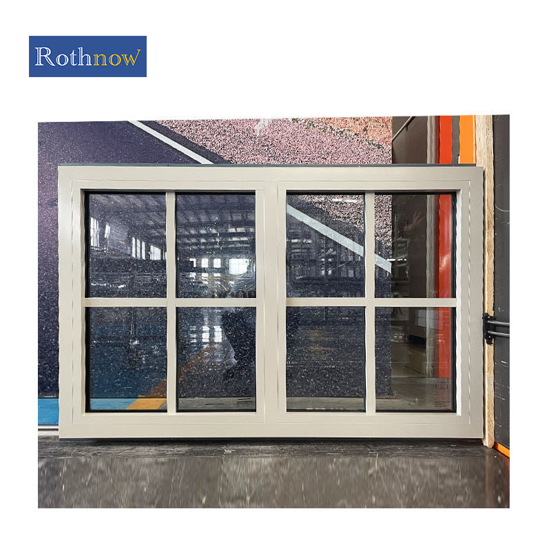 Rothnow® NFRC/CSA certified black aluminum fixed window, 55 Series, 1000mm W x 1000mm H, with sleek frame and clear glass.