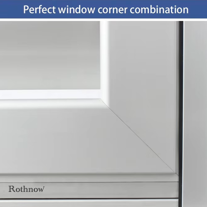 Rothnow aluminum 50 Series louver door for balcony, white finish, 1600mm wide and 2100mm high, with vented louvers for airflow.