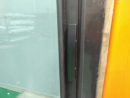 Rothnow Hurricane Proof Aluminum Door 125 Series heavy sliding door in black, 2000mm wide by 2200mm high, weather-resistant design
