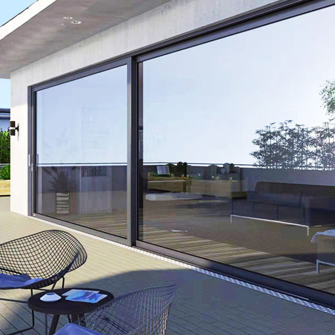 Rothnow® hurricane-proof aluminum sliding door 125 series, black finish, heavy-duty construction, 2000mm wide and 2200mm high