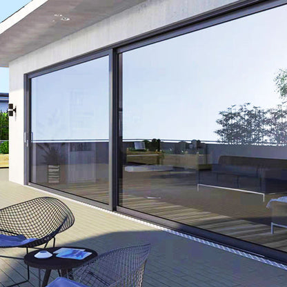 Rothnow® hurricane-proof aluminum sliding door 125 series, black finish, heavy-duty construction, 2000mm wide and 2200mm high