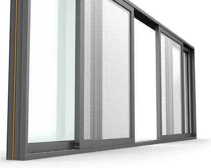 Rothnow Miami Dade certified hurricane-proof aluminum sliding door, 150 series, black finish, 2000mm wide by 2200mm high