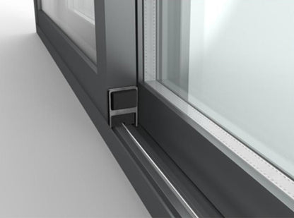 Rothnow Miami Dade Certification hurricane-proof aluminum sliding door in black, 150 Series, with 2000mm width and 2200mm height.
