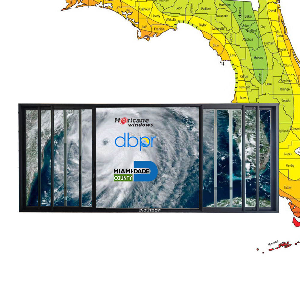 Rothnow Miami Dade Certification hurricane-proof aluminum sliding door, 150 series, black finish, 2000mm wide and 2200mm high.