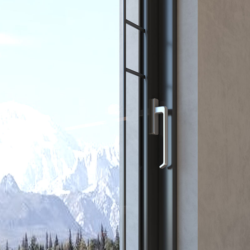 Rothnow® Single Glass Aluminum Sliding Door in black, 120 Series, 2000mm wide by 2200mm high, with sleek modern design