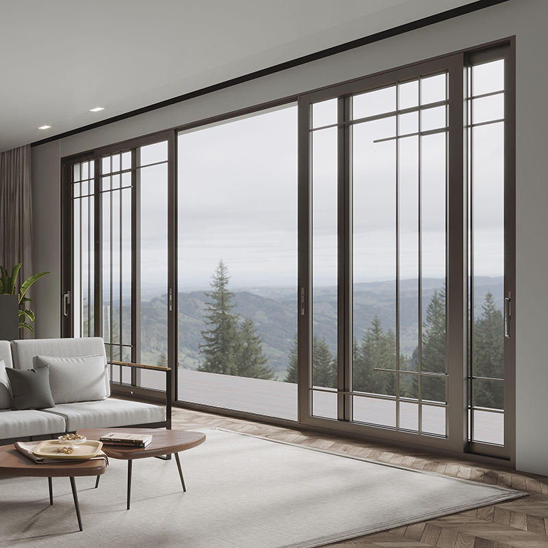 Rothnow® Single Glass Aluminum Sliding Door, 120 Series, black finish, 2000mm wide by 2200mm high, with sleek modern design.