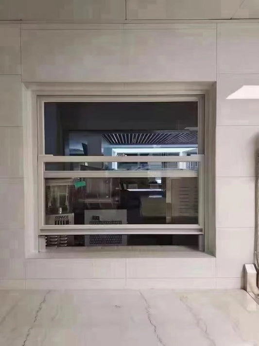 Rothnow UPVC vinyl window, black double hung window with 24x36 inch size, featuring a sleek design and durable frame.
