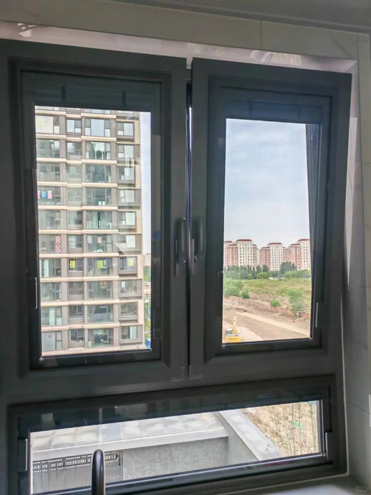 Rothnow UPVC Vinyl Window RNVW11 tilt and turn window in black, measuring 24x36 inches with a modern design