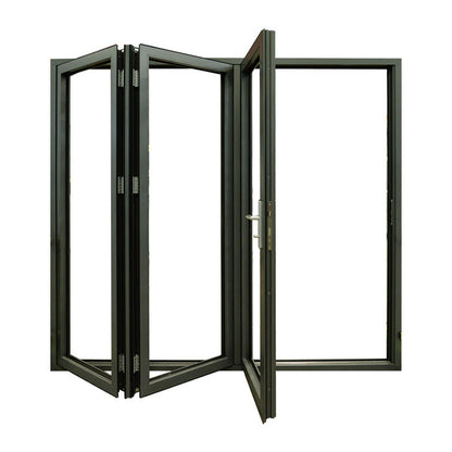 Black Rothnow® Aluminum 75 Series Thermal Break Bifold Door, 2400mm wide and 2300mm high, with sleek modern design.
