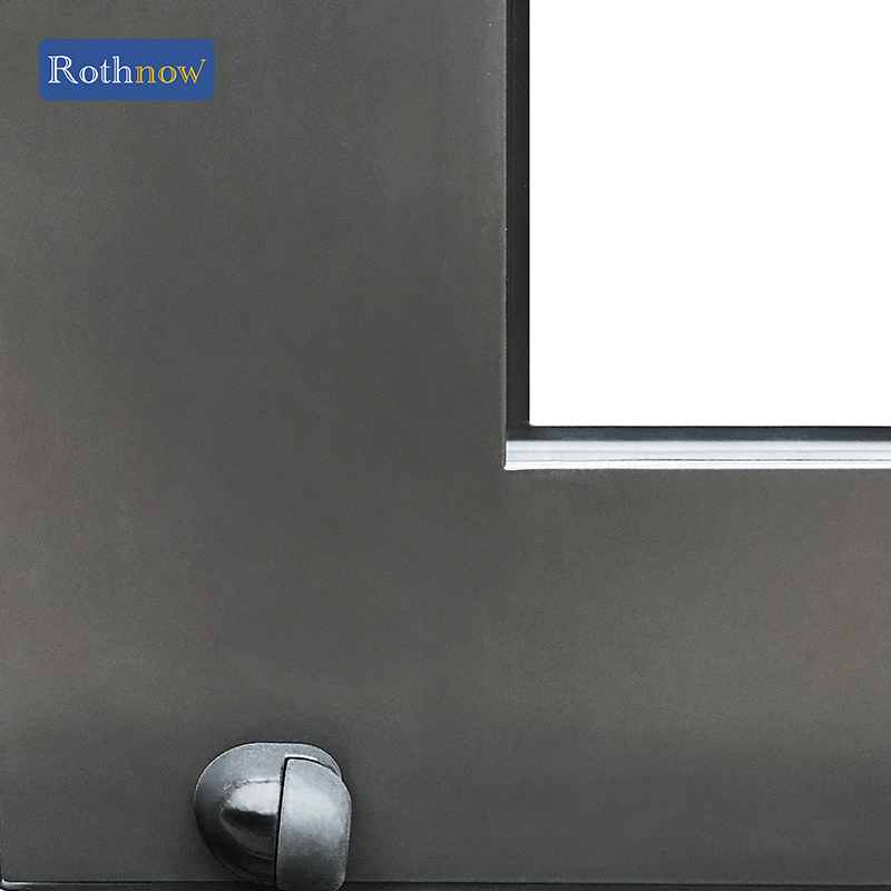 Rothnow® high-quality aluminum 75 Series bifold door in black, featuring sleek design and sturdy construction for interior or exterior use.