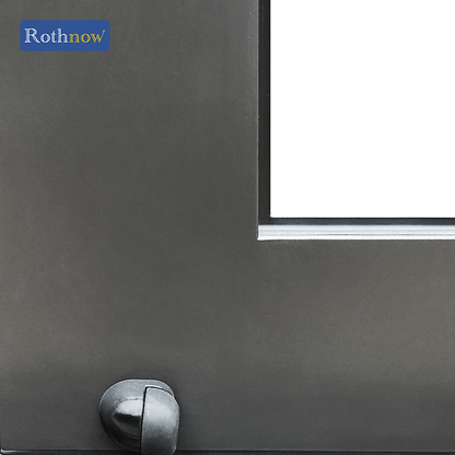 Rothnow® high-quality aluminum 75 Series bifold door in black, featuring sleek design and sturdy construction for interior or exterior use.