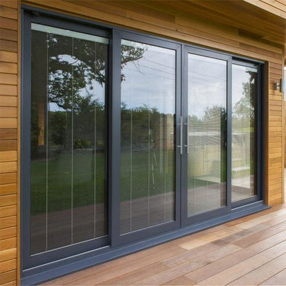 Rothnow Aluminum 120 Series Thermal Break Sliding Door in black, 2700mm wide by 2200mm high, showcasing modern door design