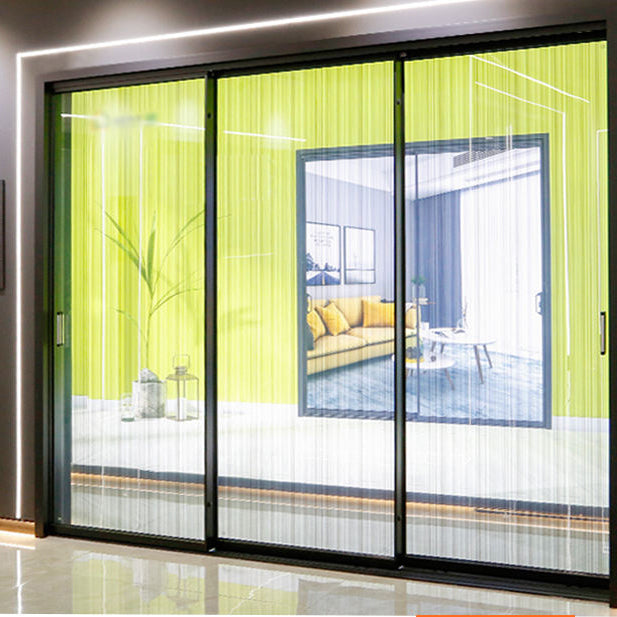 Rothnow® 190 Series aluminum sliding door, black finish, 2700mm wide by 2200mm high, with sleek modern design.