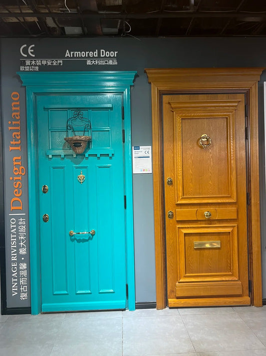 Steel fire-rated door by Rothnow, UL certified, 3 feet by 7 feet, with a sturdy metal door design for safety and security.