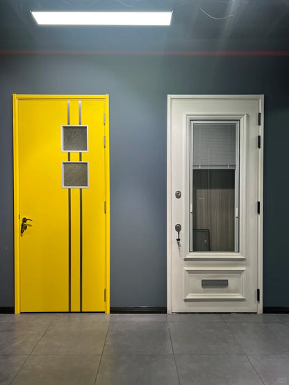 Rothnow UL Certified steel fire-rated door with 3W x 7H dimensions, designed for fire safety and security.