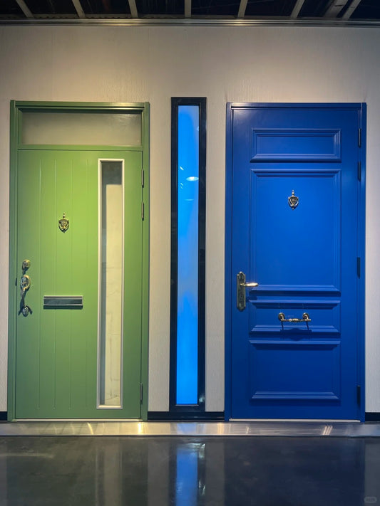 Steel fire-rated door by Rothnow, UL certified, 3W x 7H, fire-resistant steel door for safety and security.