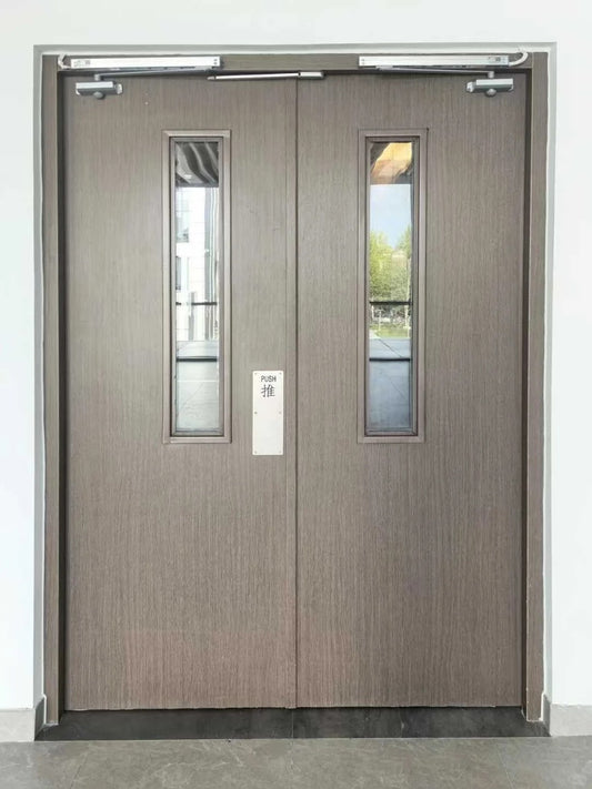 Steel fire-rated door by Rothnow, 3x7 feet, UL certified, durable steel construction, designed for safety and fire resistance.
