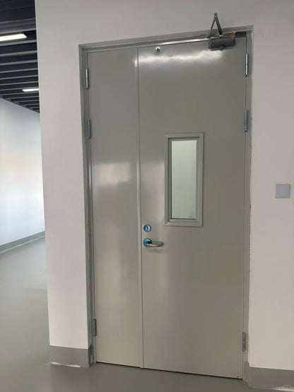 Rothnow UL Certified steel fire-rated door, 3W x 7H, with a sturdy door design and fire safety certification.