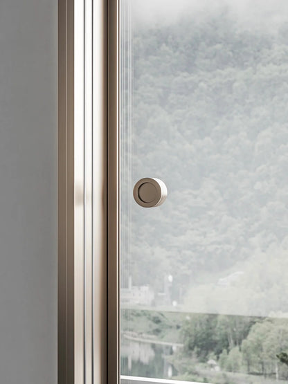 Rothnow Aluminum Door 16x28 Series with super slim frame, clear glass, white finish, Alpha Gold sliding door design.