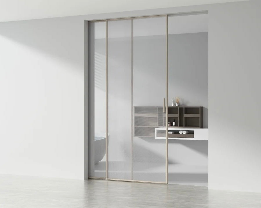 Rothnow aluminum sliding door with 16x28 series slim frame, clear glass, white finish, measuring 3940mm width and 2280mm height.