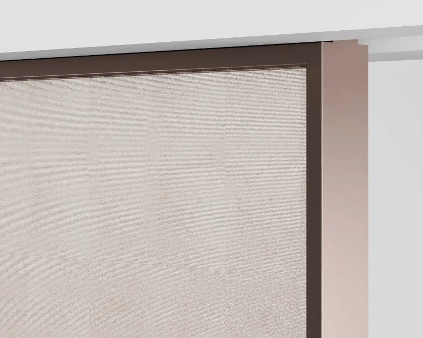 Rothnow aluminum sliding door with clear glass, 16x28 series, super slim frame, white finish, measuring 3940mm wide by 2280mm high