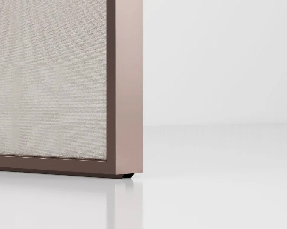 Rothnow aluminum sliding door from the 7x45 Series with slim white frame and clear glass, measuring 3940mm wide by 2280mm high.
