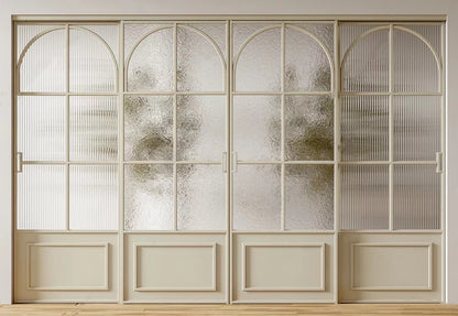 Rothnow® French Style Aluminum Sliding Door in classic white with clear glass, part of the 16x45 series, slim frame design