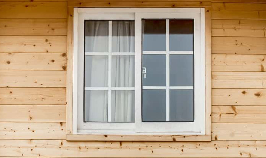 Black Rothnow UPVC vinyl sliding window with a 72x30 inch size, featuring a sleek, modern design and sturdy frame.