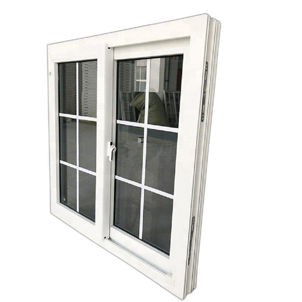 Rothnow UPVC vinyl sliding window in black, 72W x 30H inches, with a sleek design and sturdy construction.