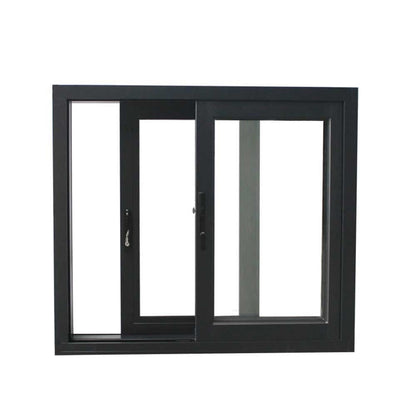 Black Rothnow UPVC vinyl sliding window with two panes, measuring 72 W x 30 H inches, installed in a modern home.