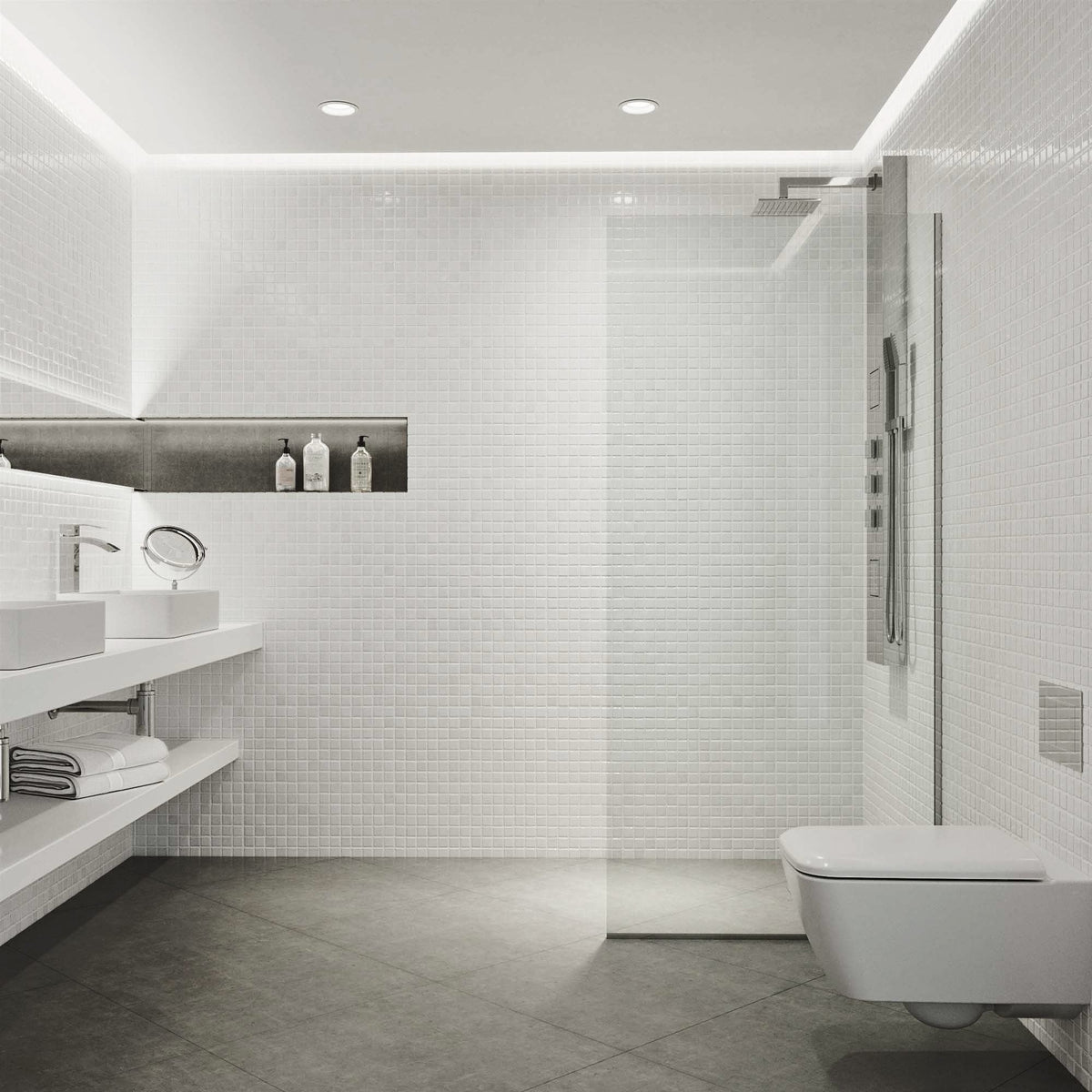 Black Rothnow shower panel with fixed minimalist-style shower door, 800mm wide and 2200mm high, for modern bathroom showers.