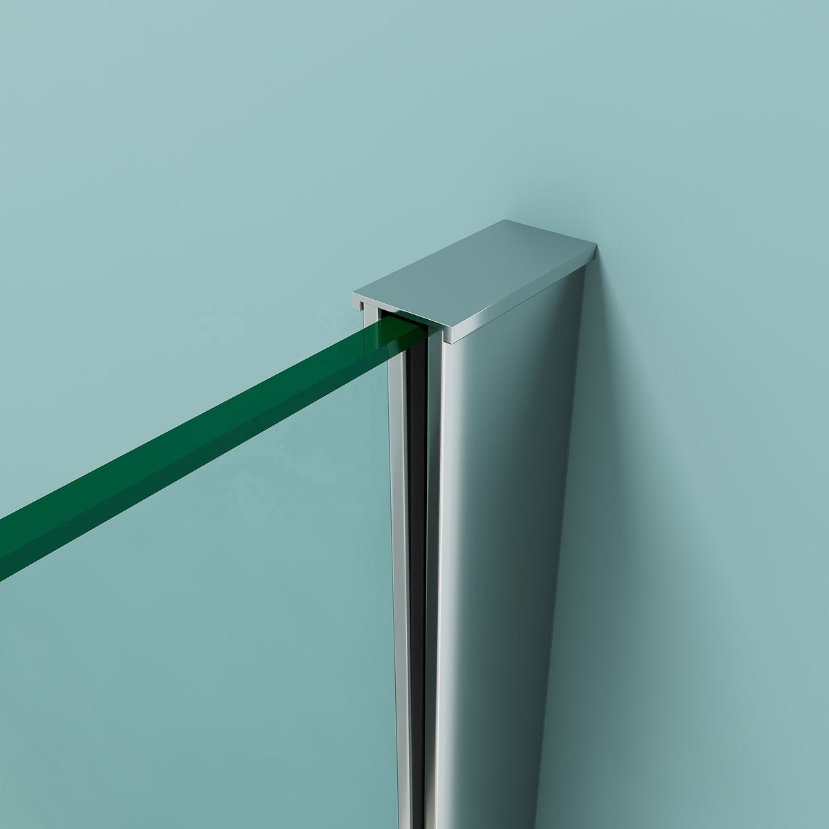 Rothnow® oversized black fixed shower door panel, 800mm wide by 2200mm high, for modern shower enclosure installation
