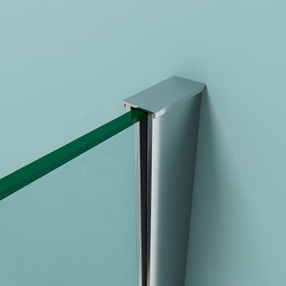 Rothnow® oversized black fixed shower door panel, 800mm wide by 2200mm high, for modern shower enclosure installation