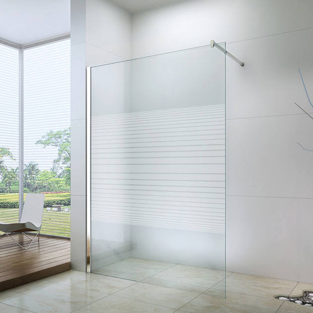 Rothnow® fixed shower door with tinted glass, 800mm wide and 2200mm high, featuring a sleek black frame for modern bathroom showers.