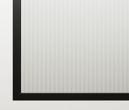 Rothnow® fixed shower door with waved glass and black profile, 800mm wide and 2200mm tall, modern shower panel design.