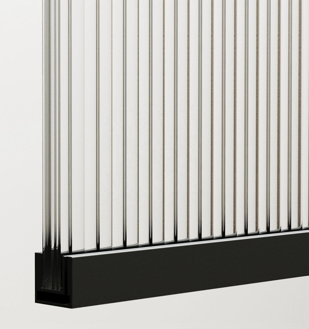 Rothnow® fixed shower door with waved glass and black profile, 800mm wide and 2200mm tall, ideal for modern shower enclosures.