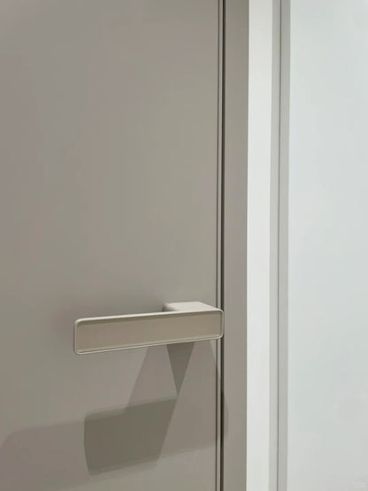Rothnow® Aluminum Wooden Door RN-AWD02 with wood grain finish, 800mm wide, 2100mm high, brown swing door for interior use.