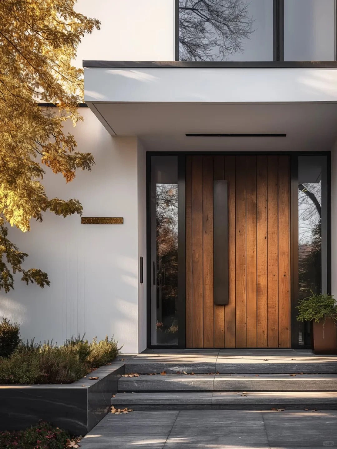 Brown Rothnow wood front door with a sturdy design, 800mm wide by 2100mm high, featuring a solid entrance door style.