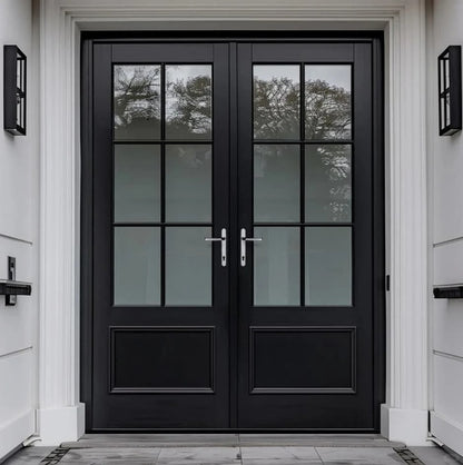 Rothnow wood front door with brown finish, pivot design, 800mm wide, 2100mm high, 150mm wall thickness, entrance door style