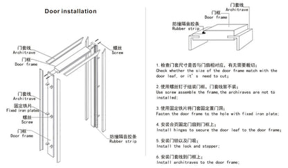 Rothnow® wooden fire-rated door with 800mm width, 2100mm height, 150mm wall thickness, made of HPL wood material.