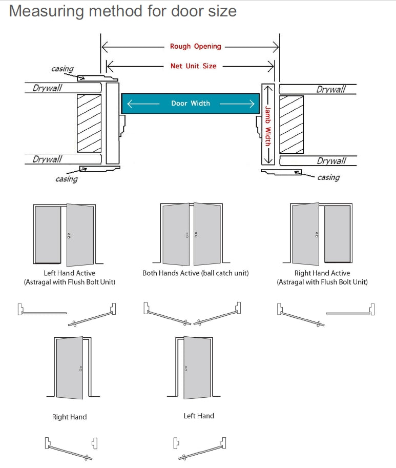 Rothnow wooden fire-rated door with 800mm width, 2100mm height, 150mm wall thickness, made of durable HPL wood for interior use