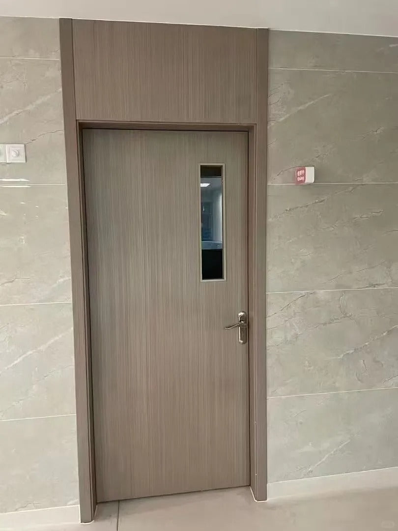 Rothnow fire-rated wooden door, 800mm wide by 2100mm high, with 150mm wall thickness, suitable for fire safety applications.