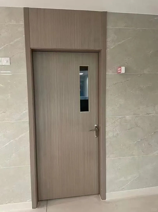Rothnow fire-rated wooden door, 800mm wide by 2100mm high, with 150mm wall thickness, suitable for fire safety applications.