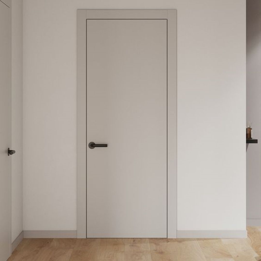 Rothnow wooden door with HPL finish, 800mm wide, 2100mm tall, 150mm wall thickness, modern door design.