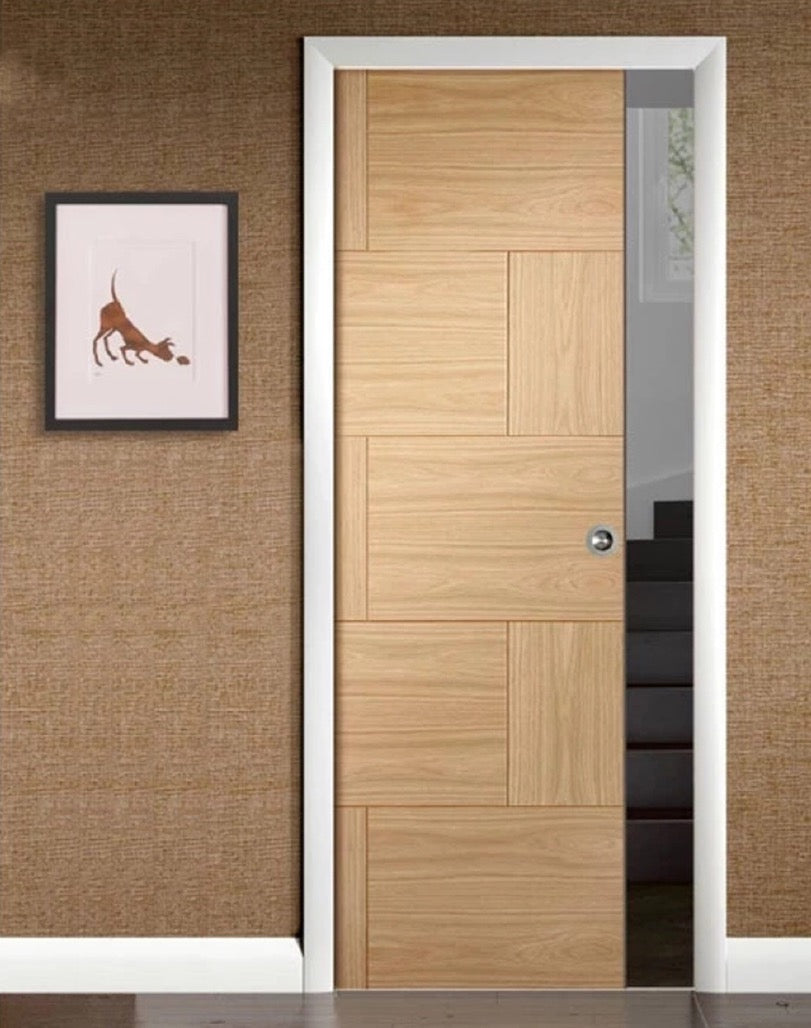 Rothnow wooden door with HPL finish, 800mm wide, 2100mm high, 150mm wall thickness for residential or commercial use.