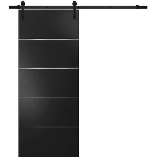 Rothnow® wooden sliding barn door with HPL finish, 800mm wide and 2100mm tall, featuring a sleek natural wood appearance.